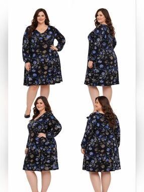 LuLaRoe Ava Floral Long Sleeve Dress